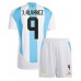 Maillot de foot Argentine Julian Alvarez #9 Domicile vêtements enfant Copa America 2024 Manches Courtes (+ pantalon court)